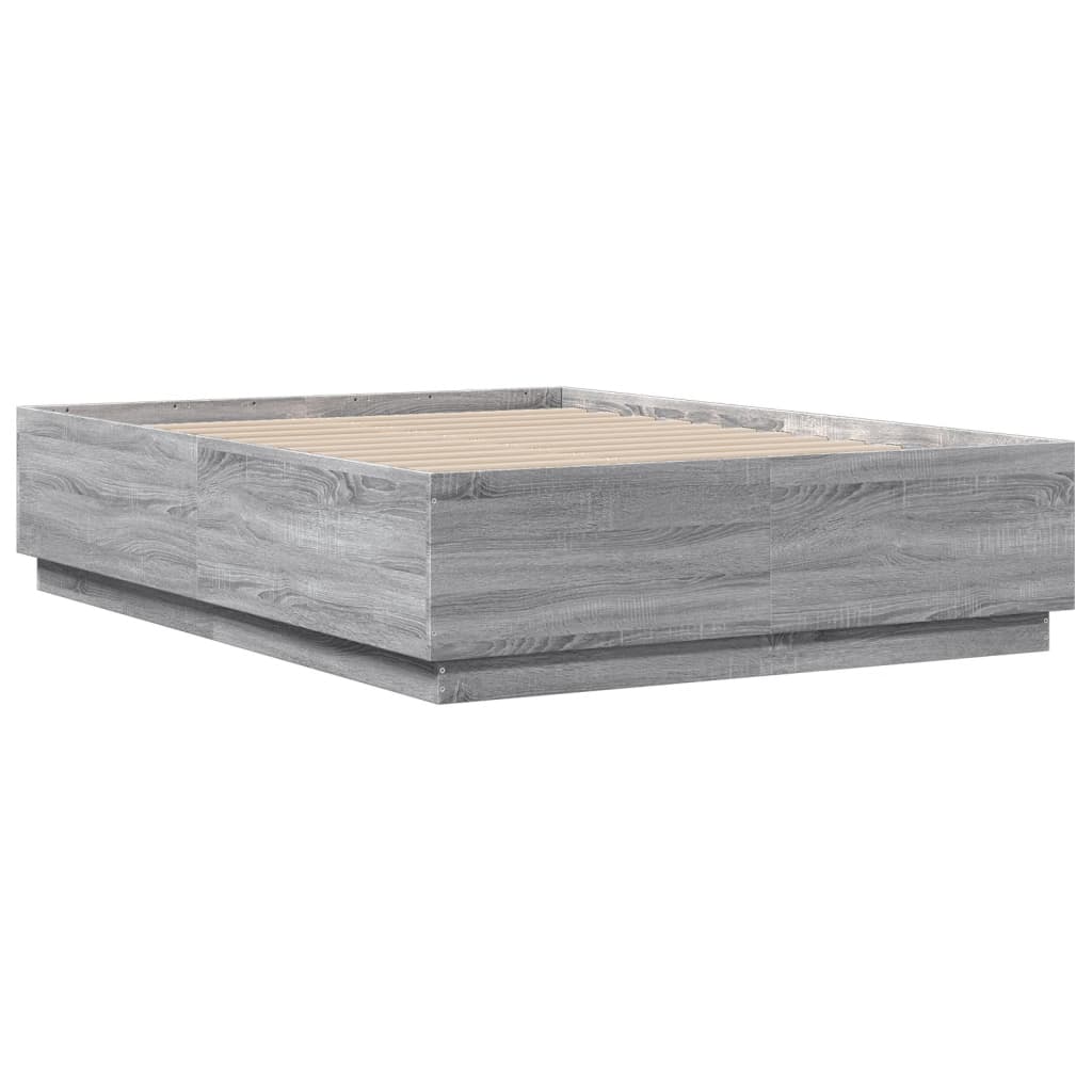vidaXL Πλαίσιο Κρεβατιού Γκρι Sonoma 140x190 εκ. Επεξεργασμένο Ξύλο