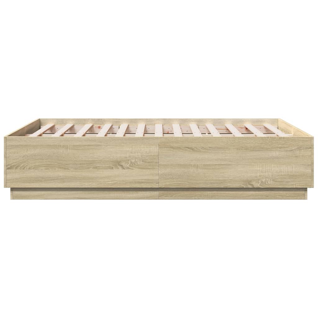 vidaXL Πλαίσιο Κρεβατιού Sonoma Δρυς 120x190 εκ. Επεξεργασμένο Ξύλο