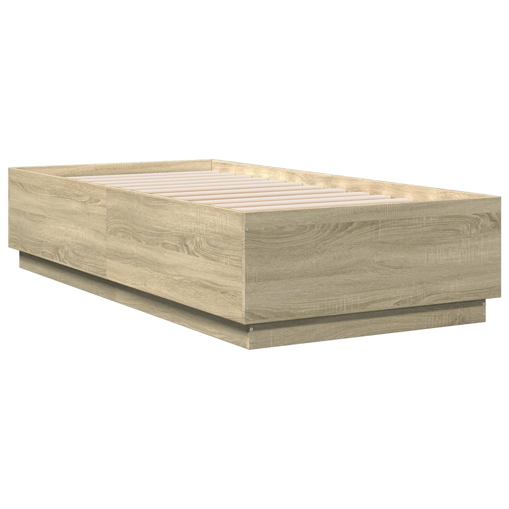 vidaXL Πλαίσιο Κρεβατιού Sonoma Δρυς 75 x 190 εκ. Επεξεργασμένο Ξύλο
