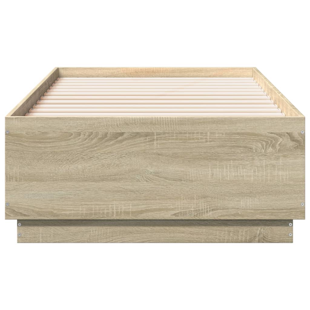 vidaXL Πλαίσιο Κρεβατιού Sonoma Δρυς 75 x 190 εκ. Επεξεργασμένο Ξύλο