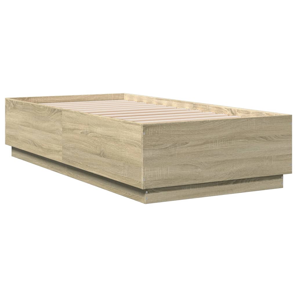 vidaXL Πλαίσιο Κρεβατιού Sonoma Δρυς 75 x 190 εκ. Επεξεργασμένο Ξύλο