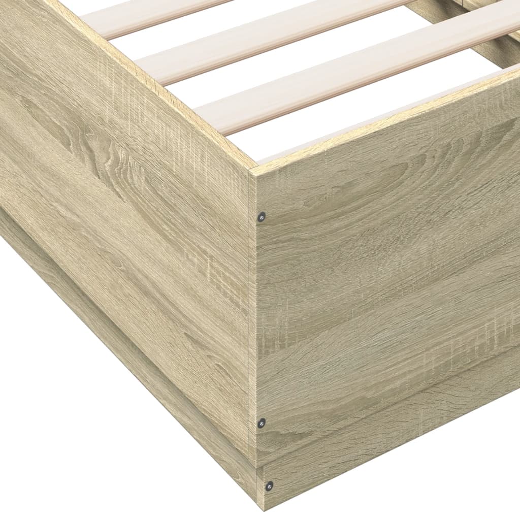vidaXL Πλαίσιο Κρεβατιού Sonoma Δρυς 75 x 190 εκ. Επεξεργασμένο Ξύλο