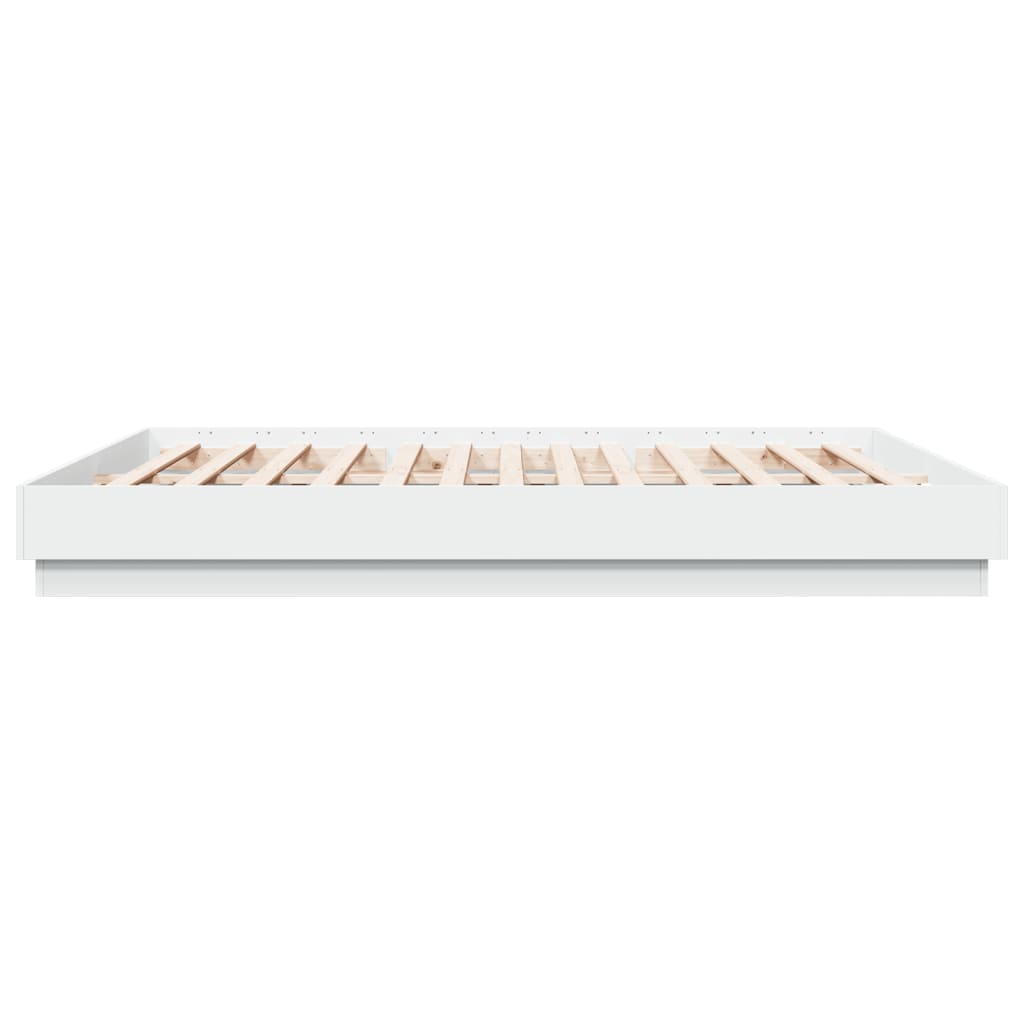 vidaXL Πλαίσιο Κρεβατιού με LED Λευκό 180 x 200 εκ.