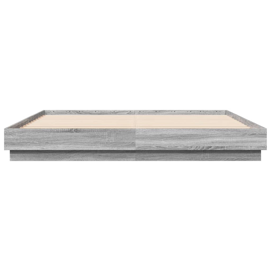 vidaXL Πλαίσιο Κρεβατιού με LED Γκρι sonoma 180 x 200 εκ.