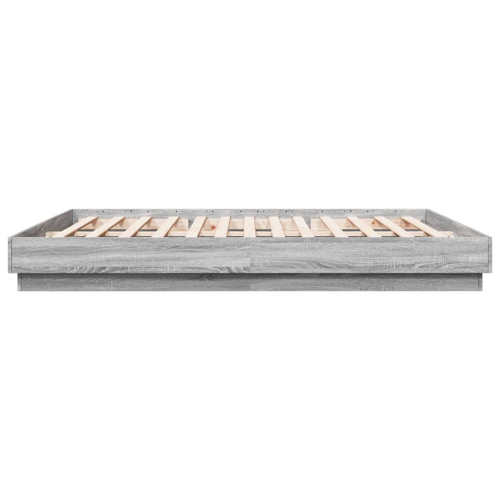 vidaXL Πλαίσιο Κρεβατιού με LED Γκρι sonoma 180 x 200 εκ.