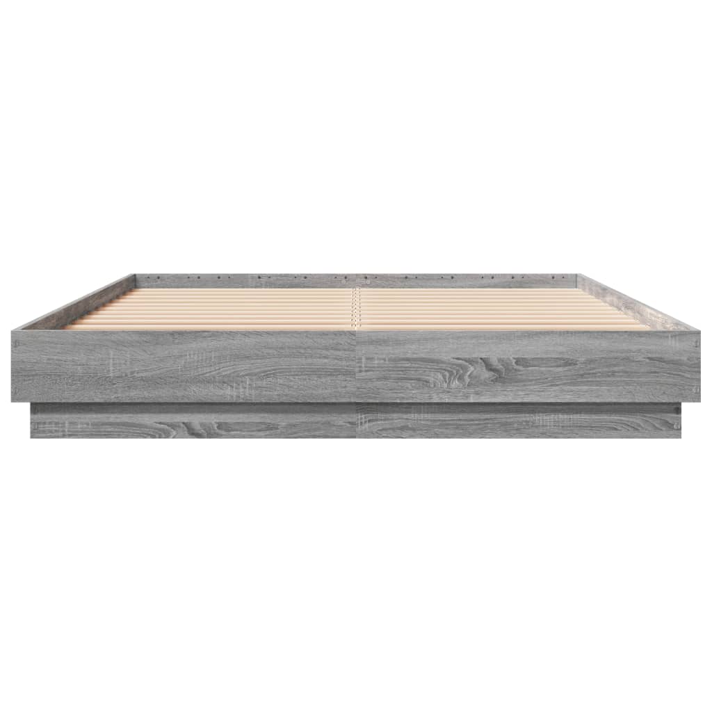 vidaXL Πλαίσιο Κρεβατιού με LED Γκρι sonoma 120 x 200 εκ.