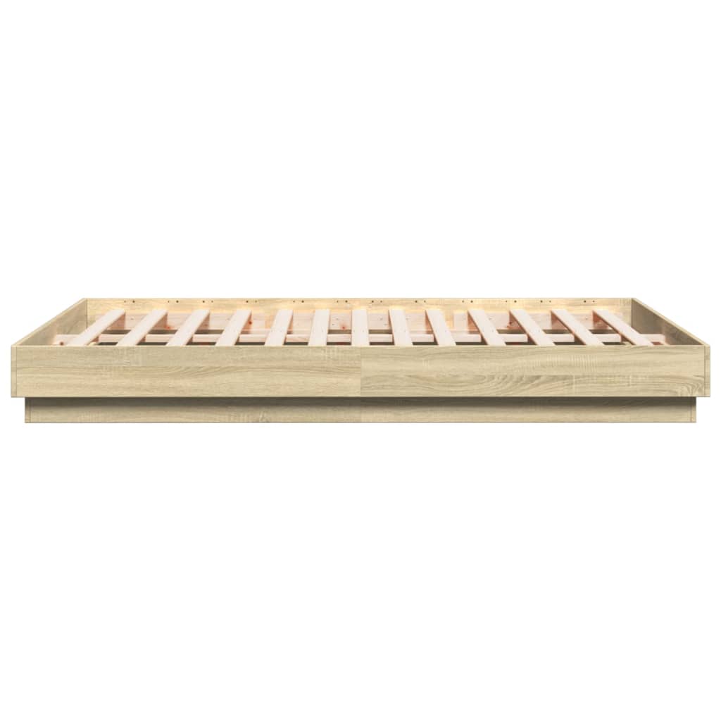 vidaXL Πλαίσιο Κρεβατιού Sonoma Δρυς 160x200 εκ. Επεξεργασμένο Ξύλο
