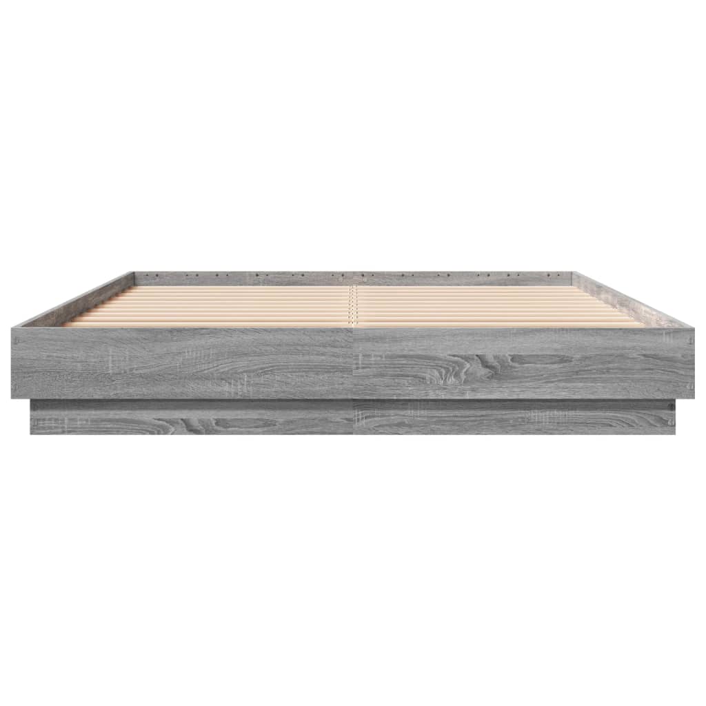 vidaXL Πλαίσιο Κρεβατιού Γκρι Sonoma 160x200 εκ. Επεξεργασμένο Ξύλο