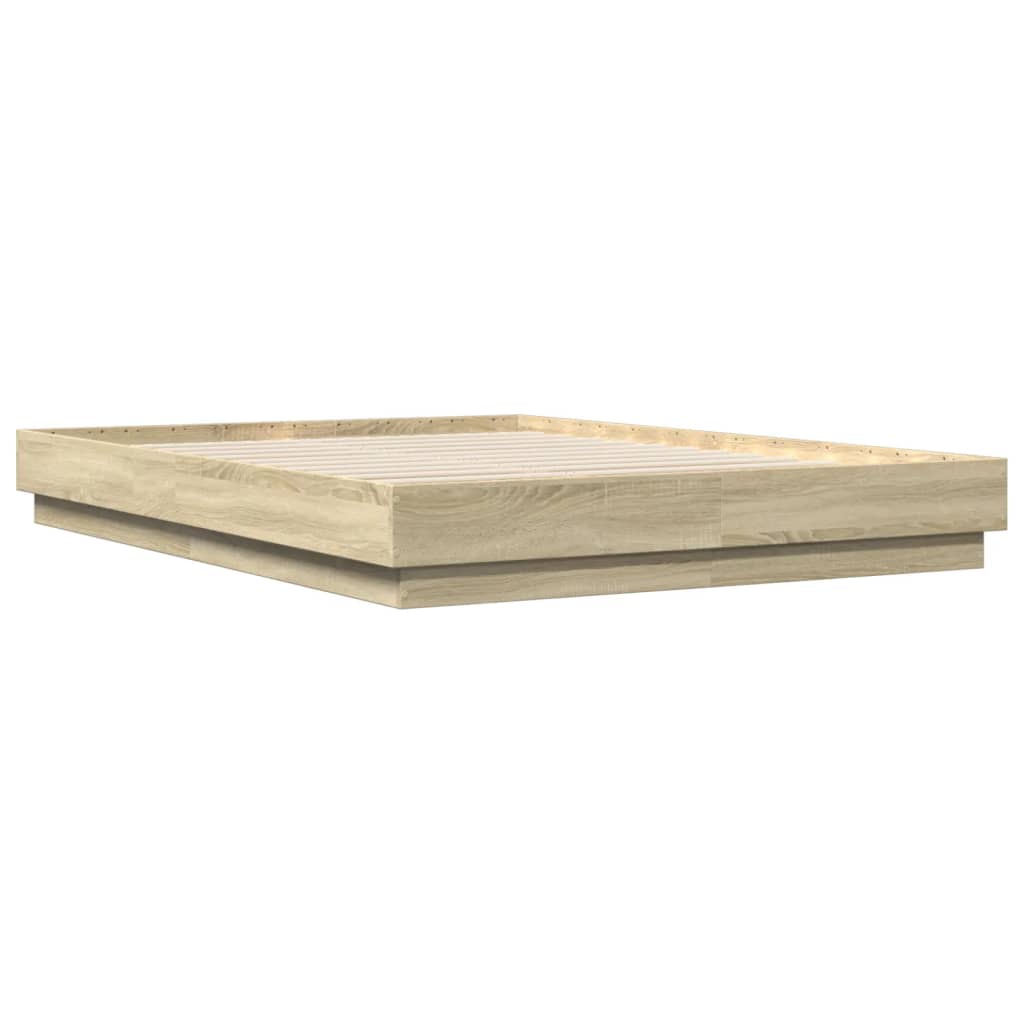 vidaXL Πλαίσιο Κρεβατιού Sonoma Δρυς 150x200 εκ. Επεξεργασμένο Ξύλο