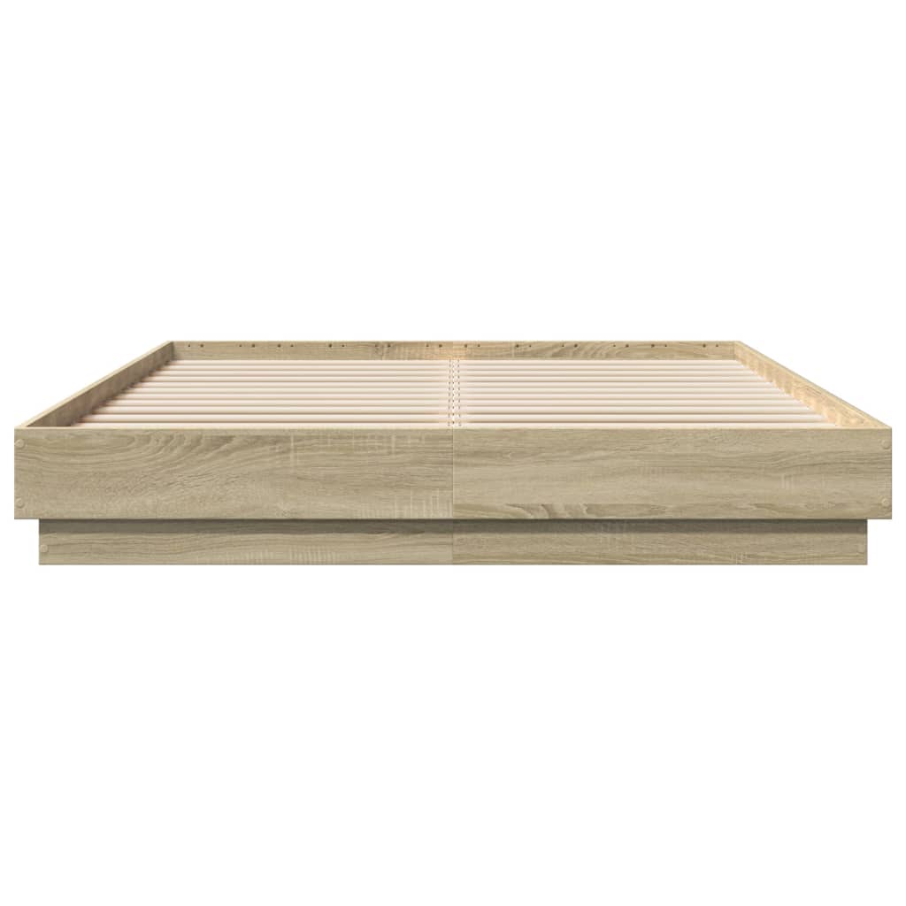 vidaXL Πλαίσιο Κρεβατιού Sonoma Δρυς 150x200 εκ. Επεξεργασμένο Ξύλο