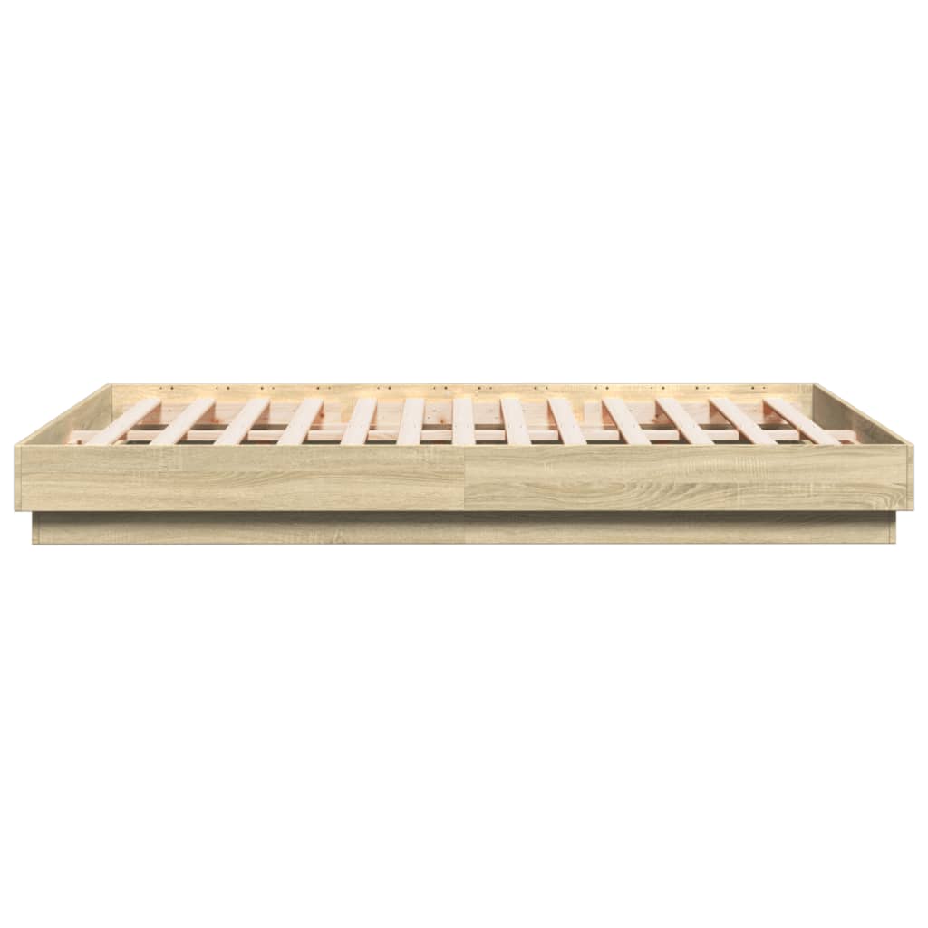 vidaXL Πλαίσιο Κρεβατιού Sonoma Δρυς 150x200 εκ. Επεξεργασμένο Ξύλο