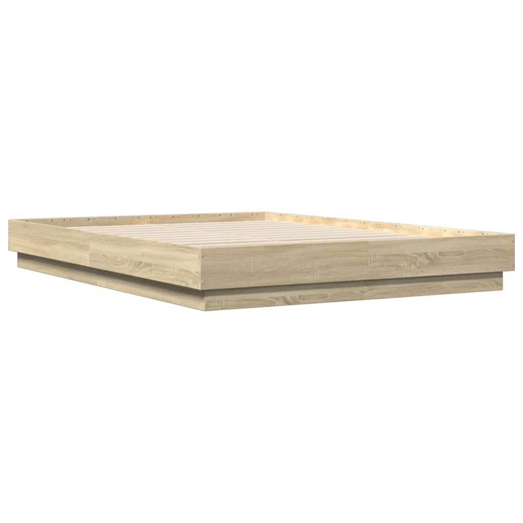 vidaXL Πλαίσιο Κρεβατιού Sonoma Δρυς 150x200 εκ. Επεξεργασμένο Ξύλο
