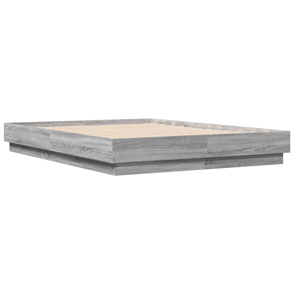 vidaXL Πλαίσιο Κρεβατιού Γκρι Sonoma 120 x 190 εκ. Επεξεργασμένο Ξύλο
