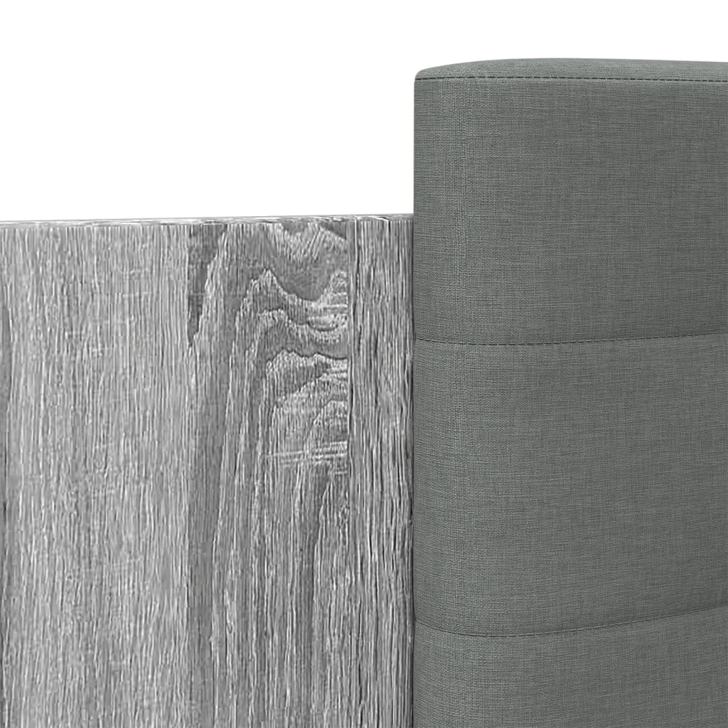 vidaXL Πλαίσιο Κρεβατιού με Κεφαλάρι Γκρι sonoma 120x190εκ. Επεξ. Ξύλο