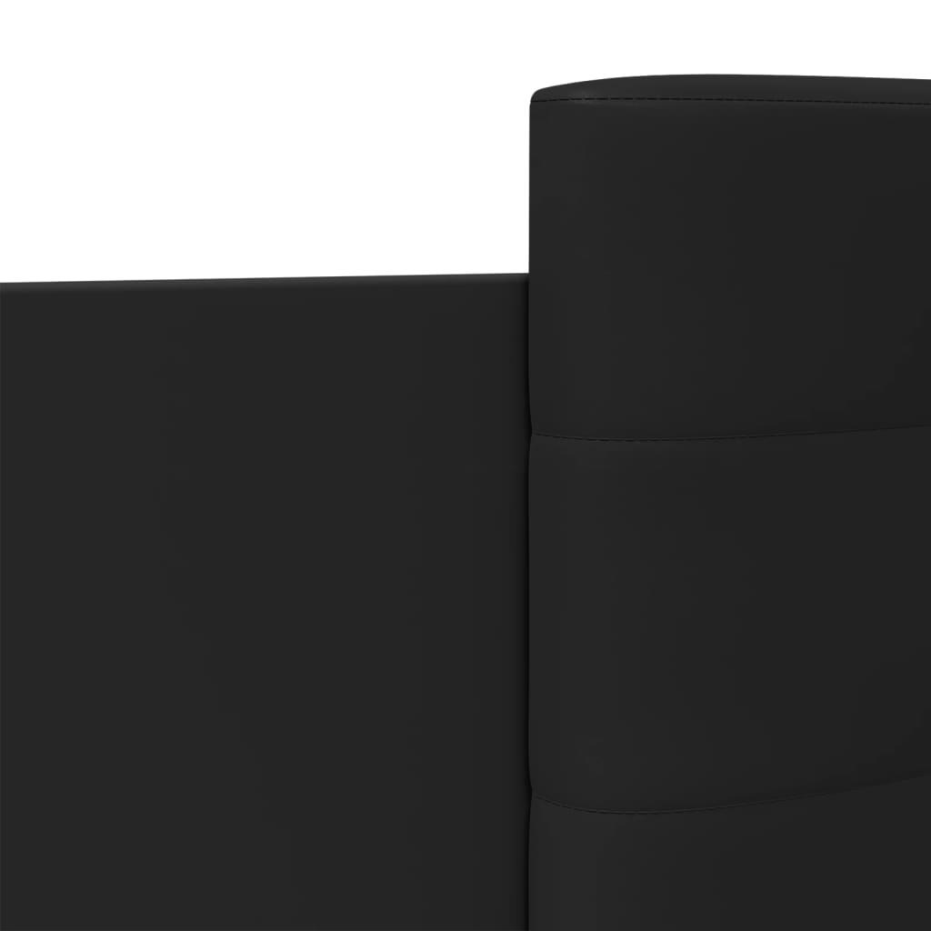 vidaXL Πλαίσιο Κρεβατιού με Κεφαλάρι Μαύρο 90x190 εκ. Επεξ. Ξύλο