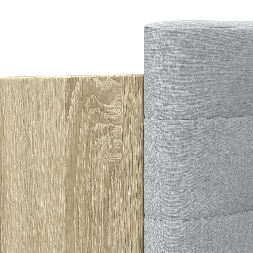 vidaXL Πλαίσιο Κρεβατιού με Κεφαλάρι/LED Sonoma δρυς 100x200 εκ.