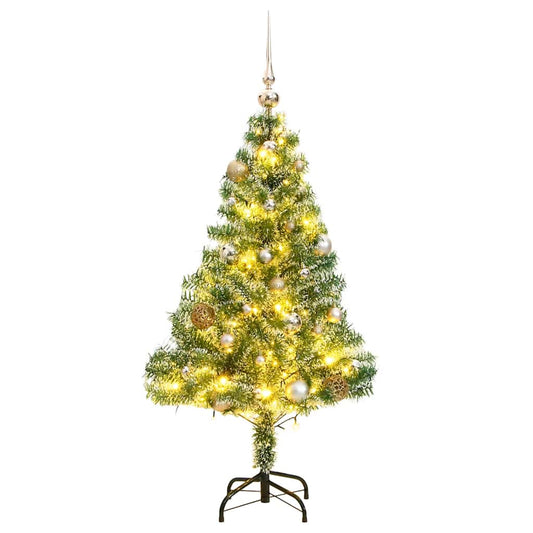 vidaXL Χριστουγεν. Δέντρο Τεχνητό με 150 LED/Χιόνι/ Μπάλες 150 εκ.