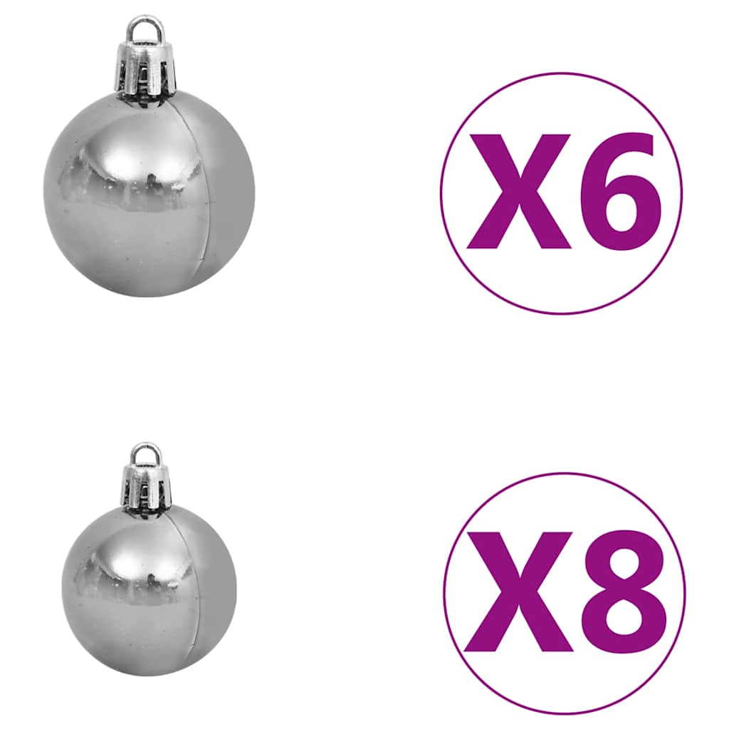 vidaXL Χριστουγεν. Δέντρο Τεχνητό με 150 LED/Χιόνι/ Μπάλες 150 εκ.