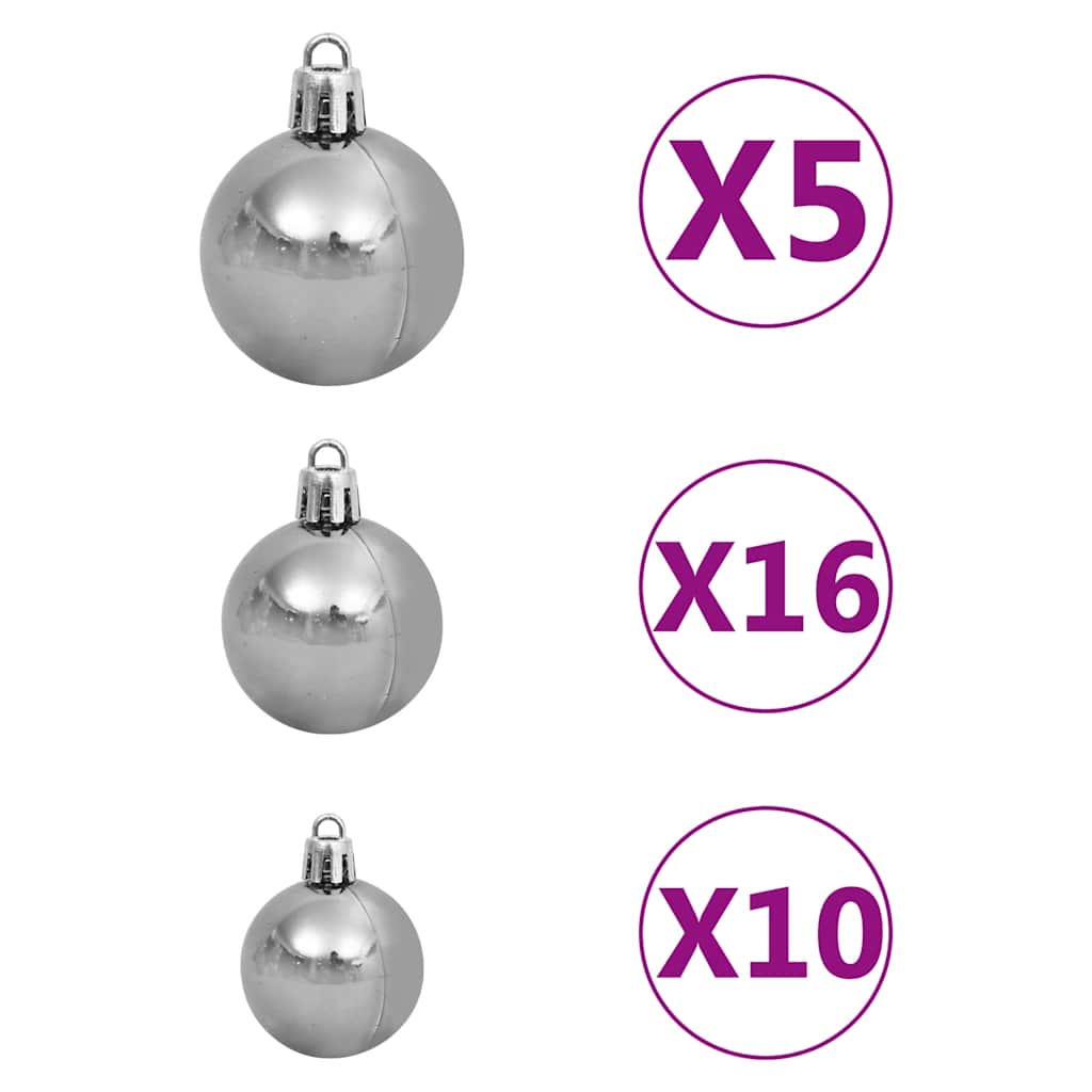 vidaXL Χριστουγεν. Δέντρο Τεχνητό με 300 LED/ Μπάλες/Χιόνι 210 εκ.