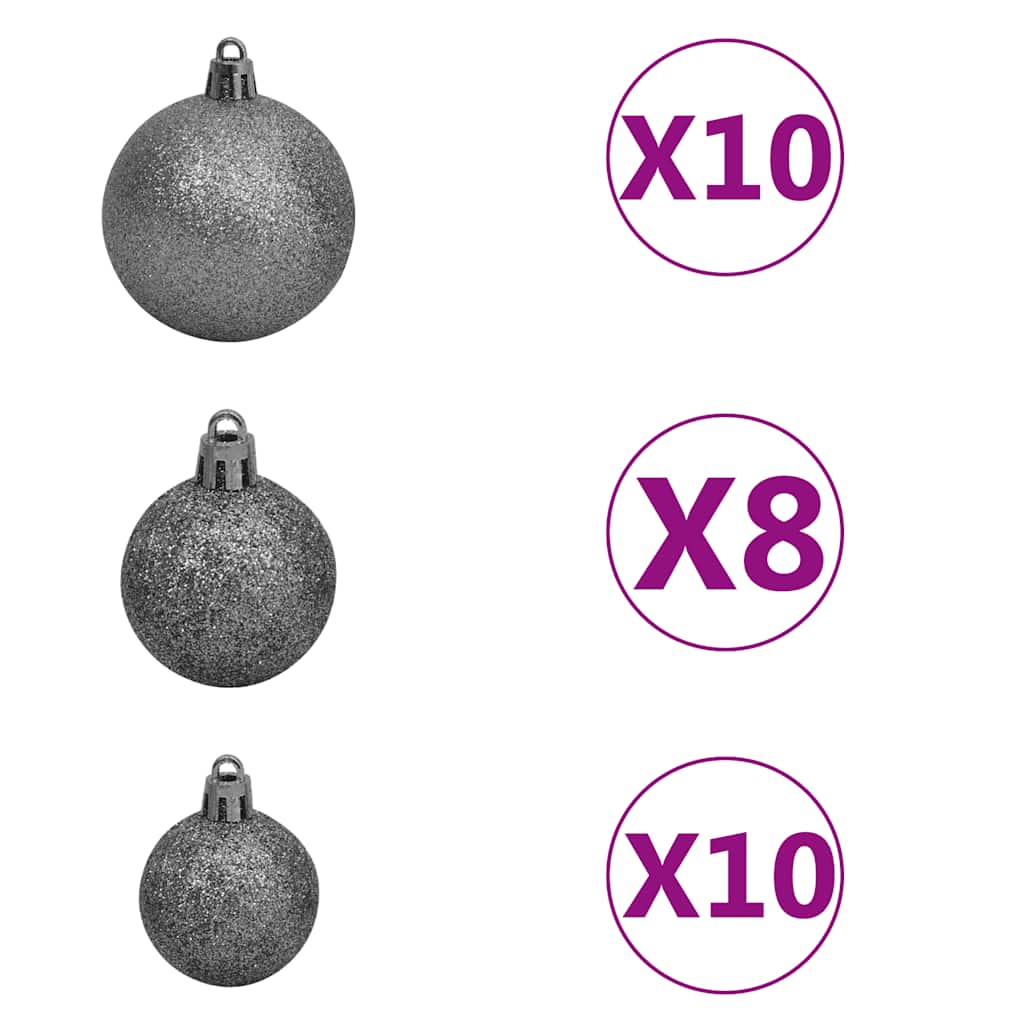 vidaXL Χριστουγεν. Δέντρο Τεχνητό Αρθρωτό με 300 LED & Μπάλες 180 εκ.