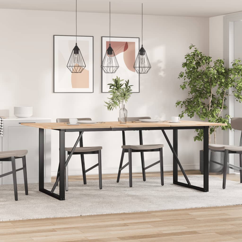 vidaXL Πόδια Τραπεζαρίας σε Σχήμα «Ο» 160x80x73 εκ. Ατσάλι