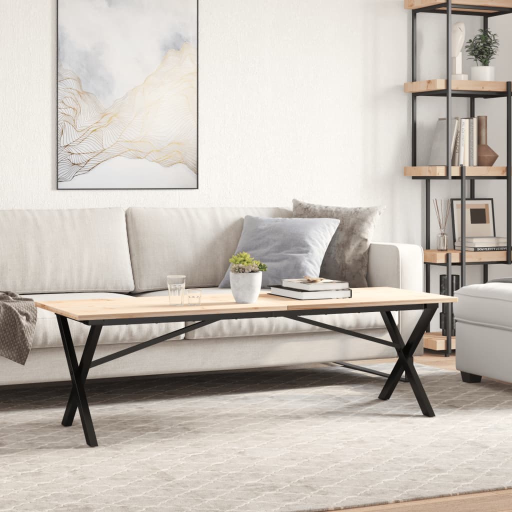 vidaXL Πόδια Τραπεζιού Σαλονιού σε Σχήμα «Χ» 140x30x43 εκ. Ατσάλι