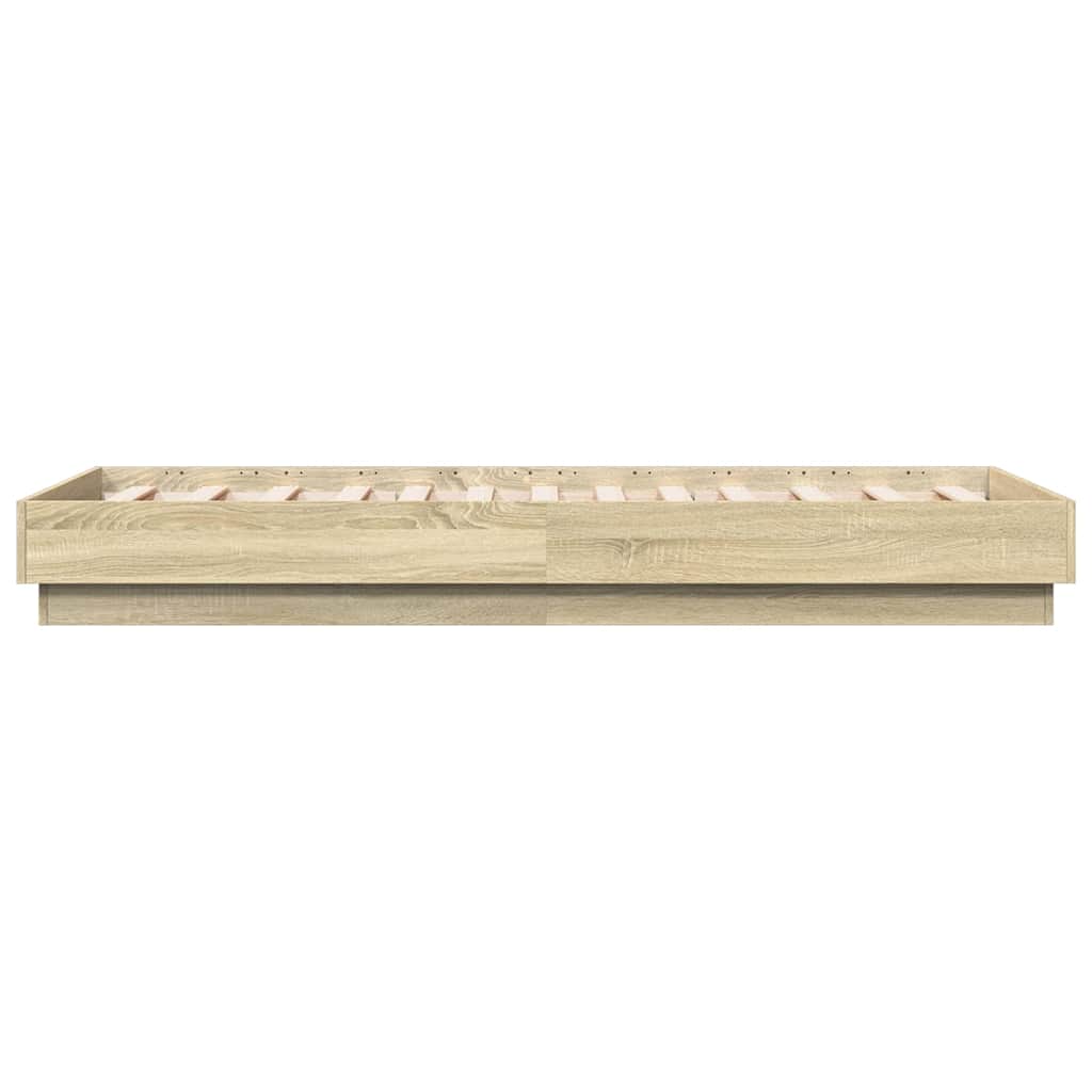 vidaXL Πλαίσιο Κρεβ. Χωρ. Στρώμα Sonoma Δρυς 90 x 190 εκ. Επεξ. Ξύλο