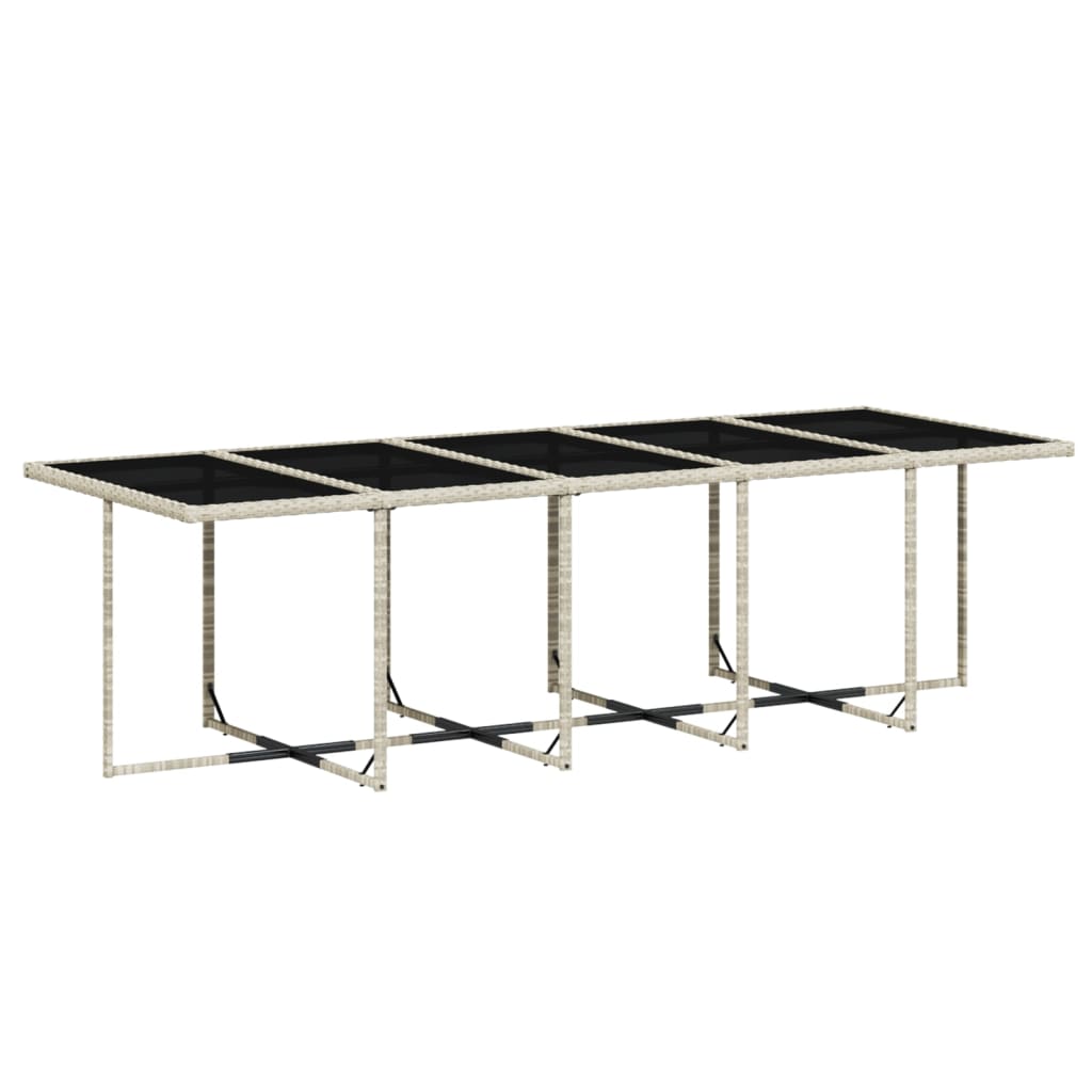 vidaXL Σετ Τραπεζαρίας Κήπου 11 τεμ. Αν. Γκρι Συνθ. Ρατάν με Μαξιλάρια