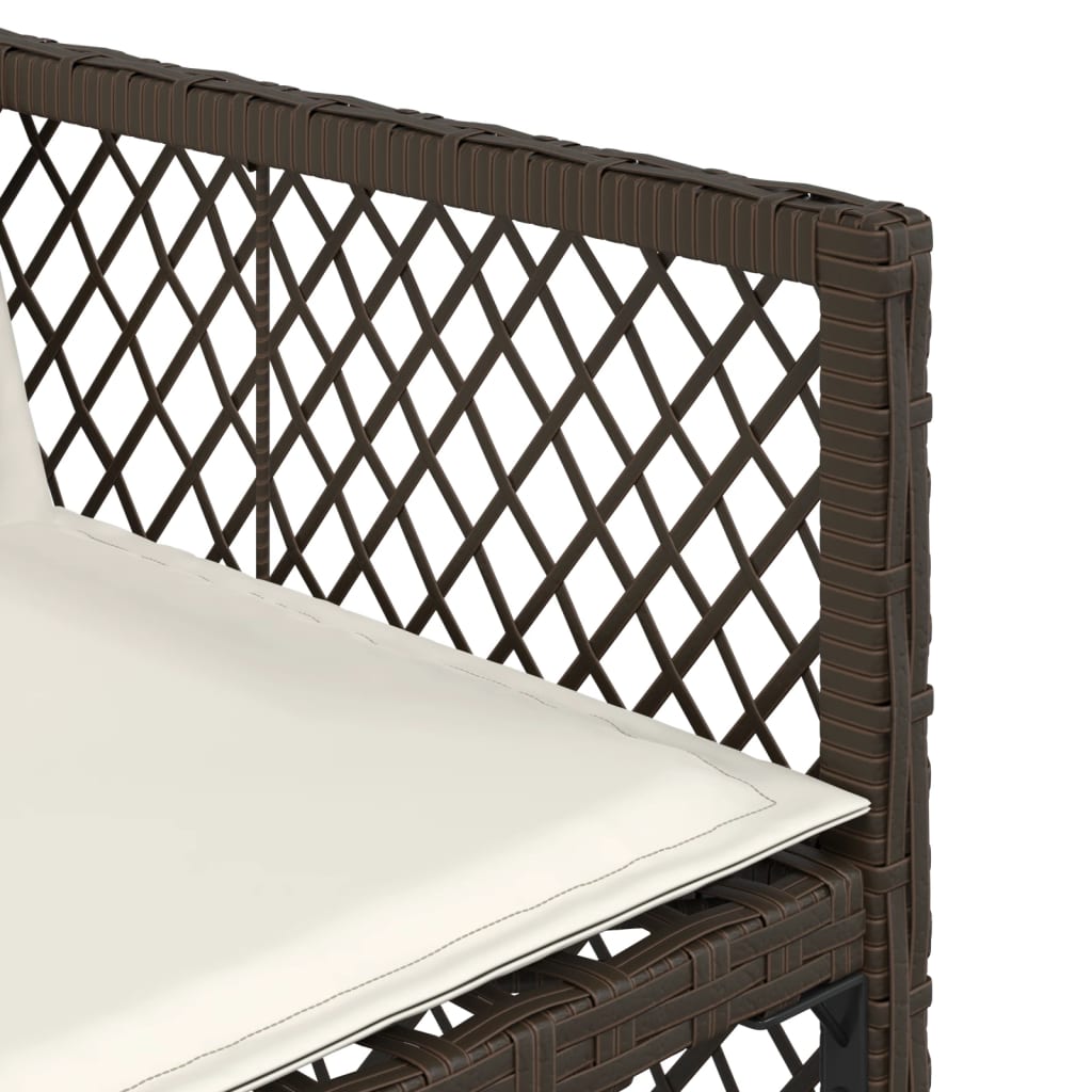 vidaXL Σετ Τραπεζαρίας Κήπου 11 τεμ. Καφέ Συνθετικό Ρατάν με Μαξιλάρια