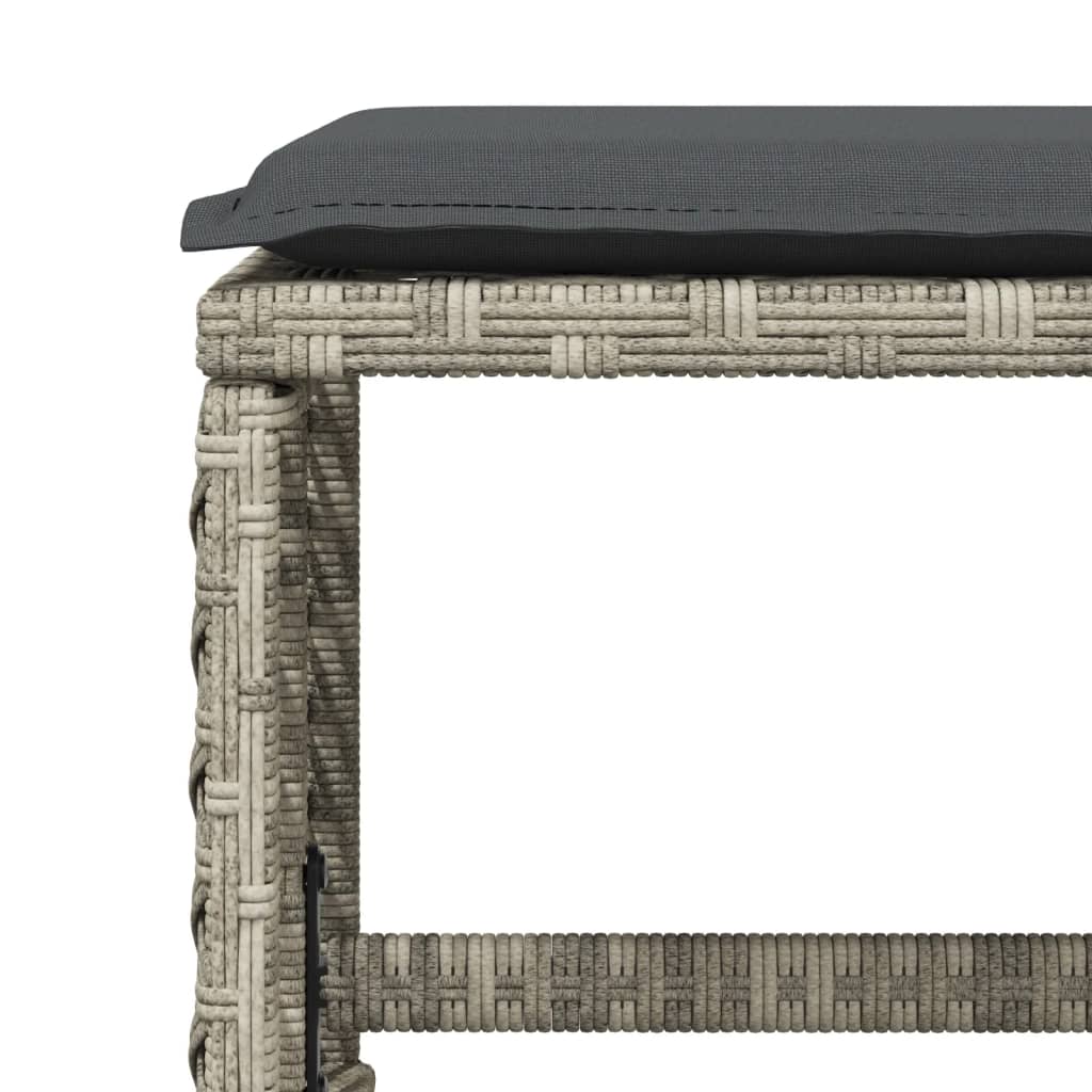 vidaXL Τραπεζαρία Κήπου 13 Τεμαχίων Γκρι Συνθετικό Ρατάν με Μαξιλάρια