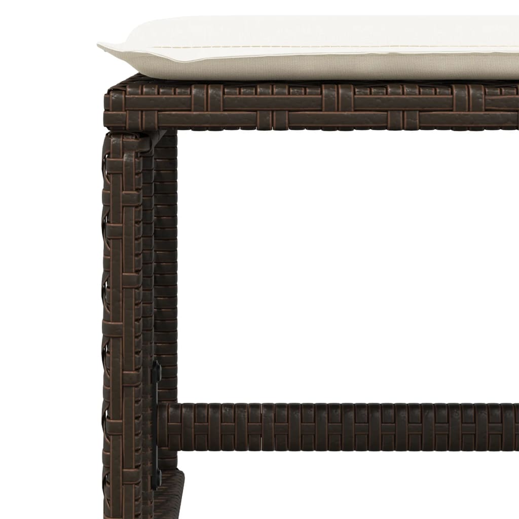 vidaXL Σετ Τραπεζαρίας Κήπου 15 τεμ Καφέ από Συνθ. Ρατάν με Μαξιλάρια