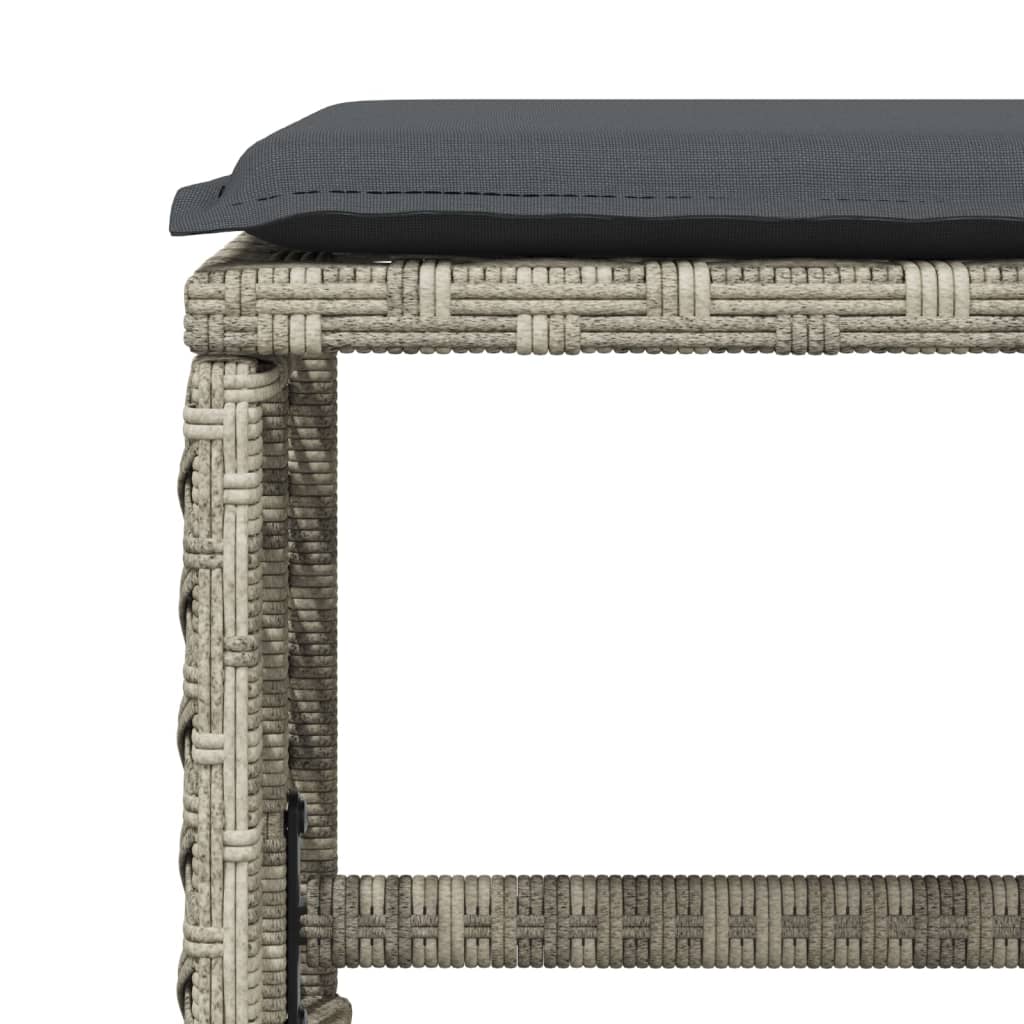 vidaXL Σετ Τραπεζαρίας Κήπου 15 τεμ. Αν. Γκρι Συνθ. Ρατάν με Μαξιλάρια