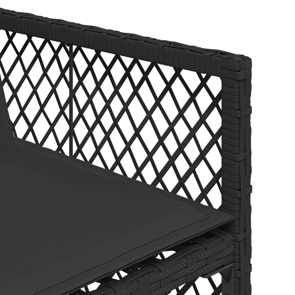 vidaXL Σετ Τραπεζαρίας Κήπου 13τεμ. Μαύρο από Συνθ. Ρατάν με Μαξιλάρια