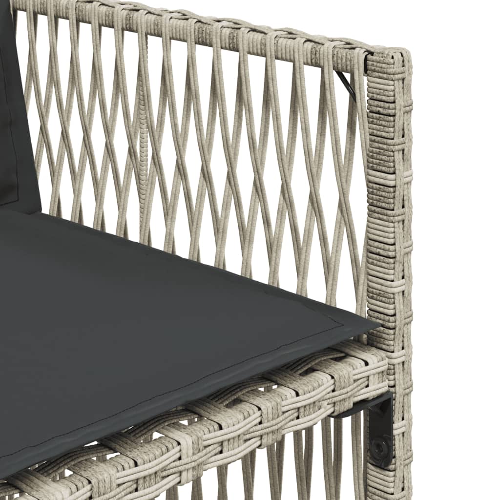 vidaXL Σετ Τραπεζαρίας Κήπου 5 τεμ. Αν. Γκρι Συνθ. Ρατάν με Μαξιλάρια