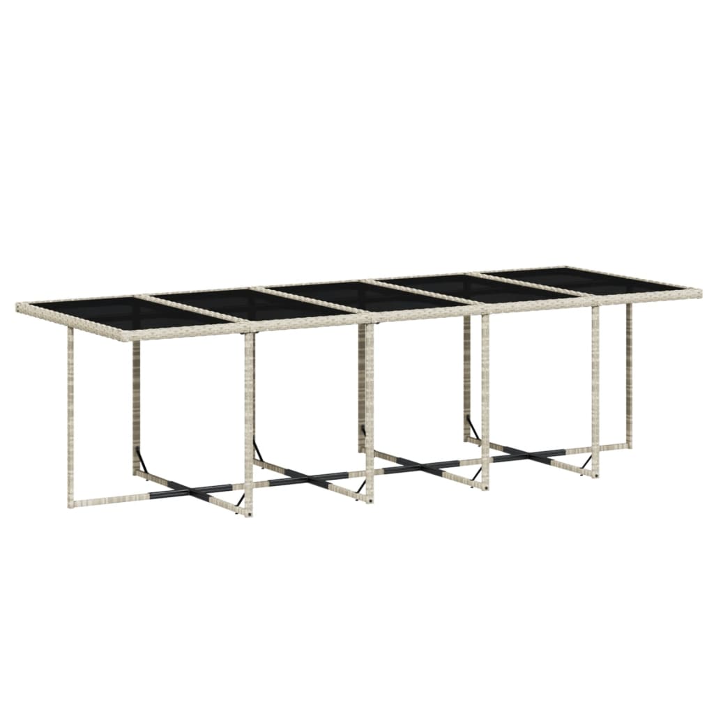 vidaXL Σετ Τραπεζαρίας Κήπου 11 τεμ. Αν. Γκρι Συνθ. Ρατάν με Μαξιλάρια