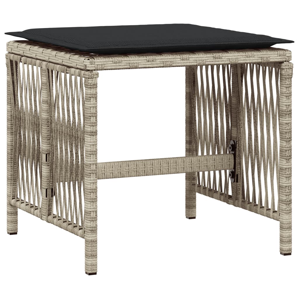 vidaXL Σετ Τραπεζαρίας Κήπου 9 τεμ. Αν. Γκρι Συνθ. Ρατάν με Μαξιλάρια