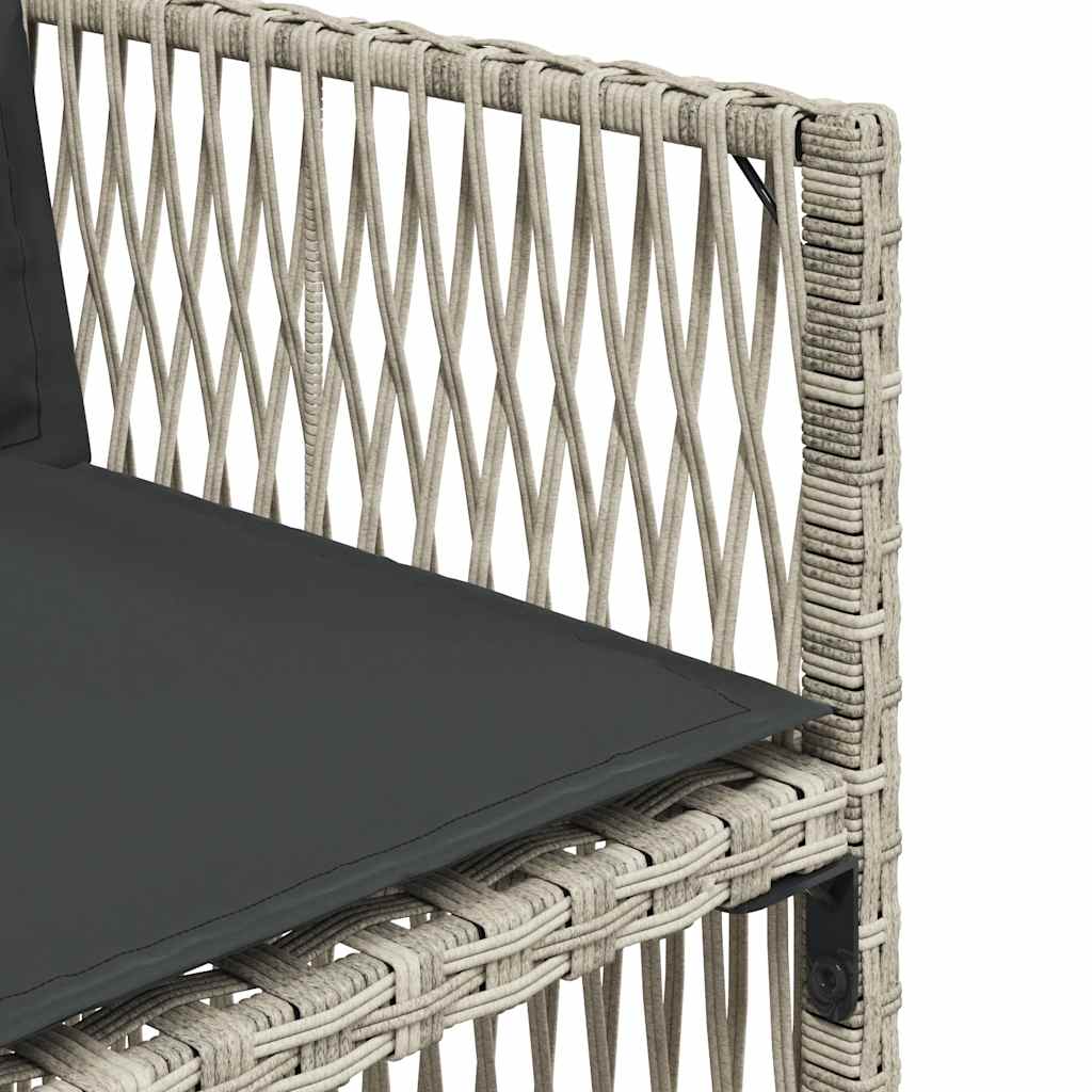 vidaXL Τραπεζαρία Κήπου 13 Τεμαχίων Γκρι Συνθετικό Ρατάν με Μαξιλάρια