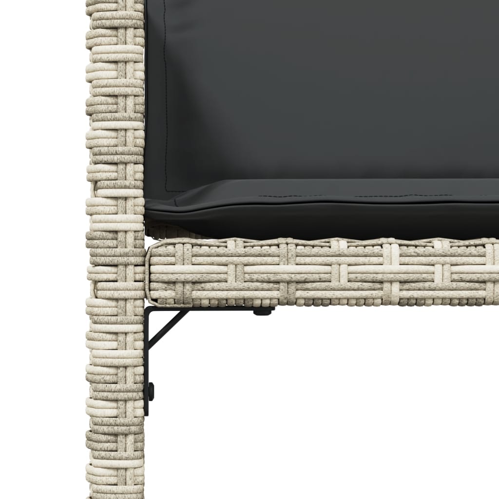 vidaXL Τραπεζαρία Κήπου 13 Τεμαχίων Γκρι Συνθετικό Ρατάν με Μαξιλάρια