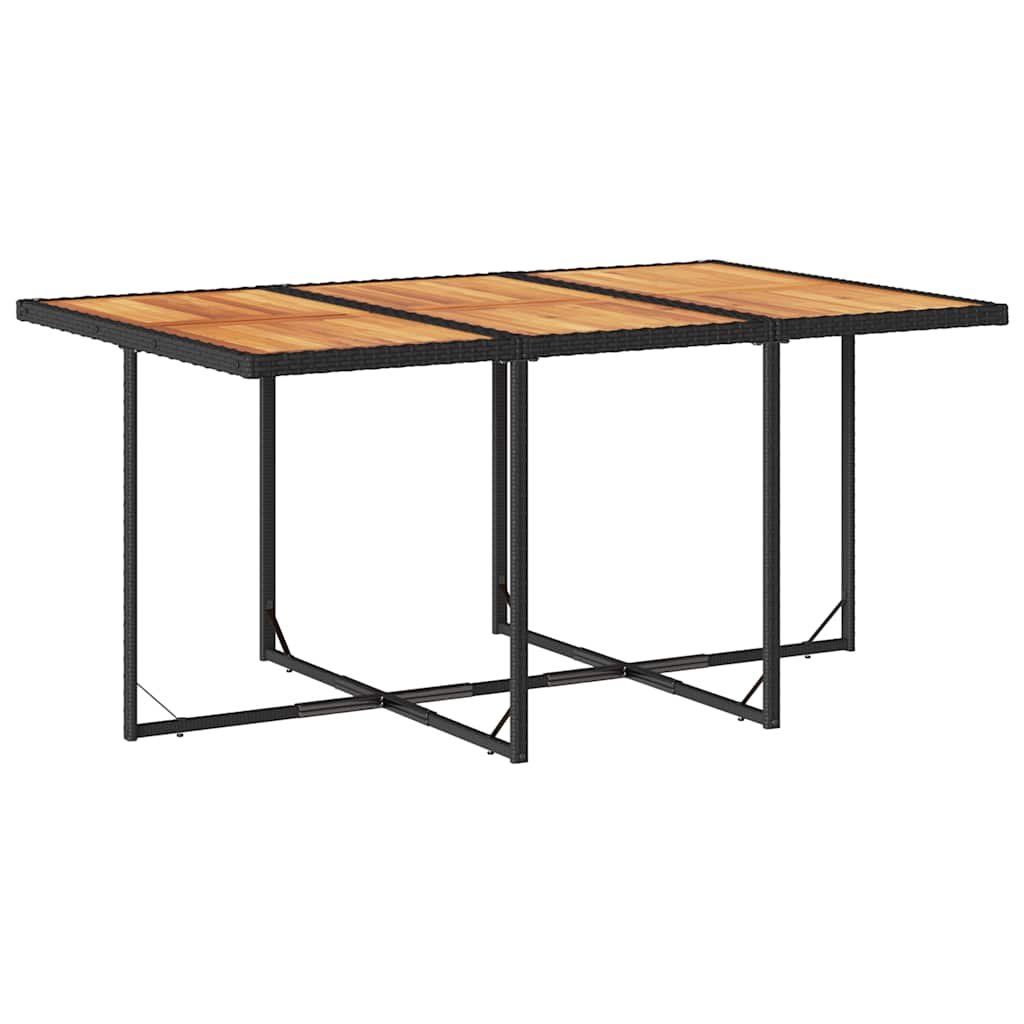 vidaXL Σετ Τραπεζαρίας Κήπου 7 Τεμ. Μαύρο Συνθετικό Ρατάν με Μαξιλάρια