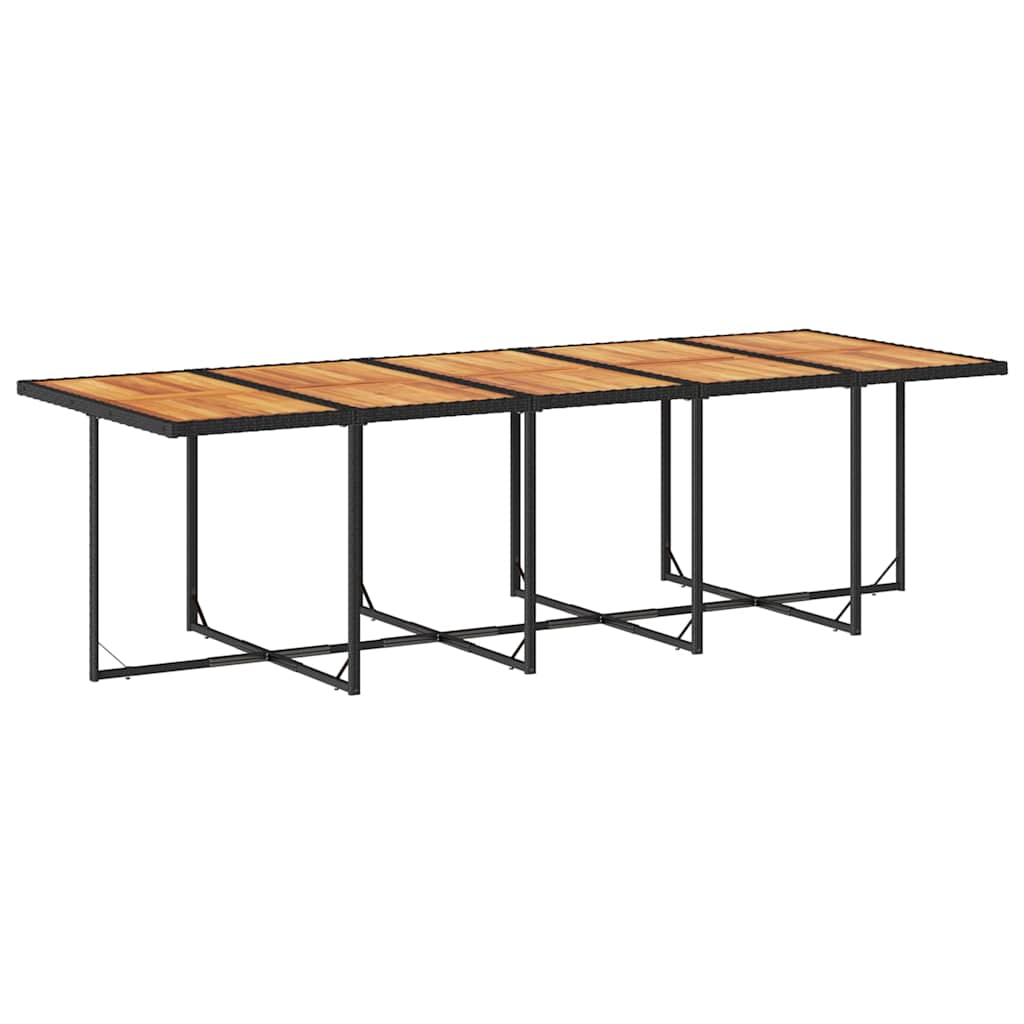 vidaXL Σετ Τραπεζαρίας Κήπου 15 τεμ Μαύρο από Συνθ. Ρατάν με Μαξιλάρια