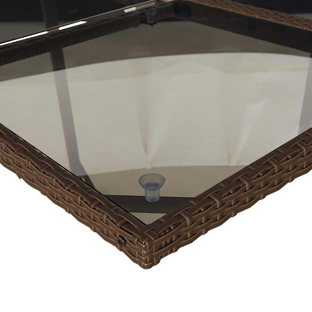 vidaXL Σετ Τραπεζαρίας Κήπου 11 τεμ. Καφέ Συνθετικό Ρατάν με Μαξιλάρια