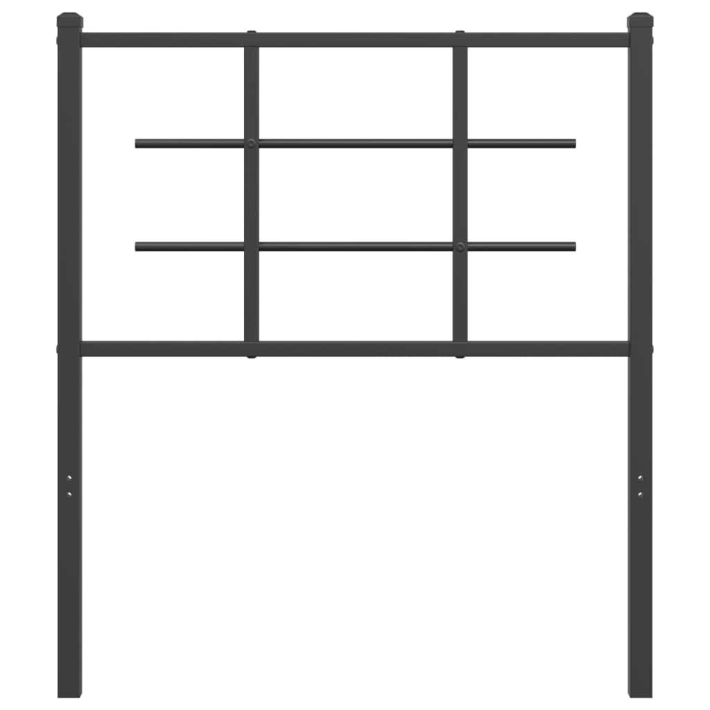 vidaXL Κεφαλάρι Μαύρο 75 εκ. Μεταλλικό