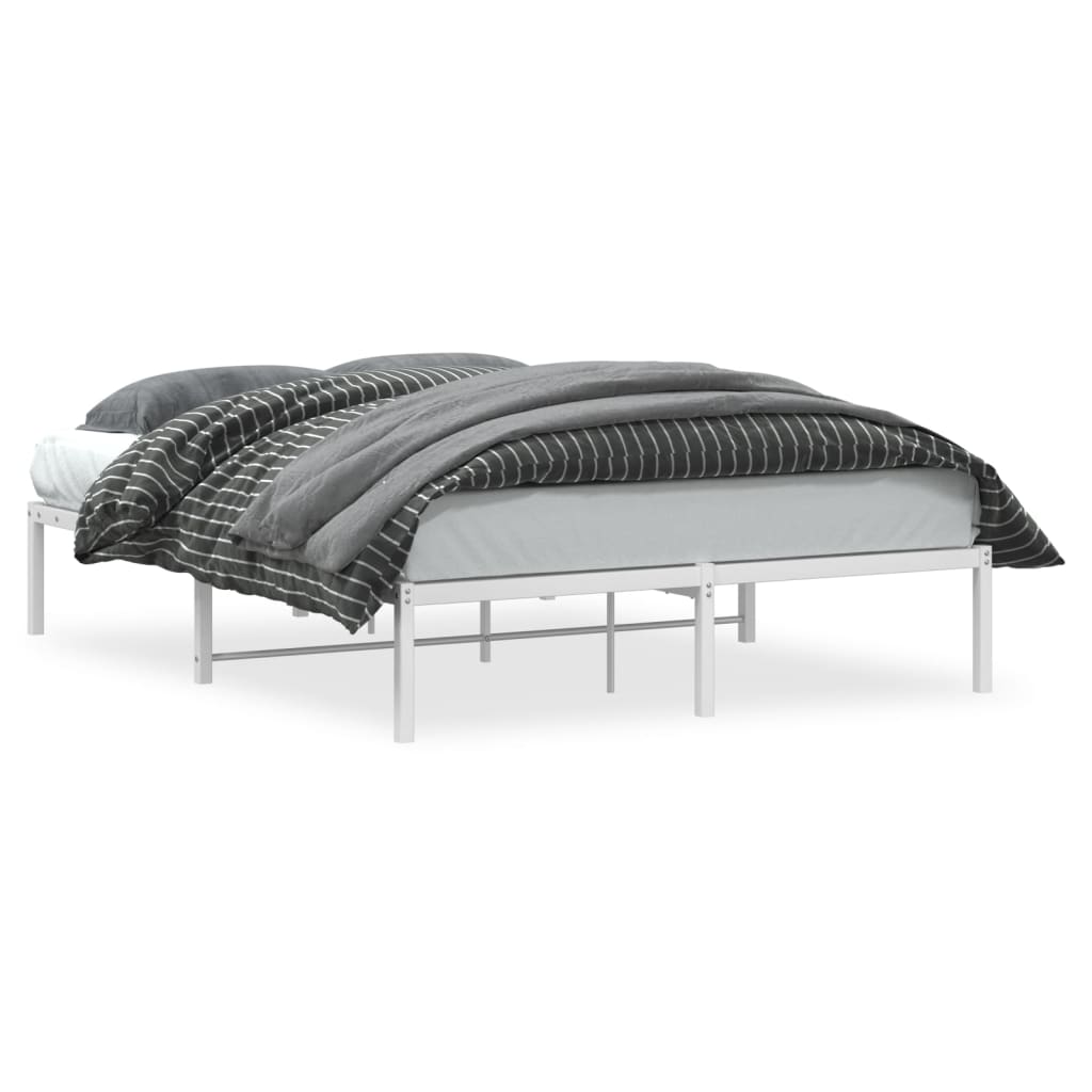 vidaXL Πλαίσιο Κρεβατιού Λευκό 140 x 200 εκ. Μεταλλικό