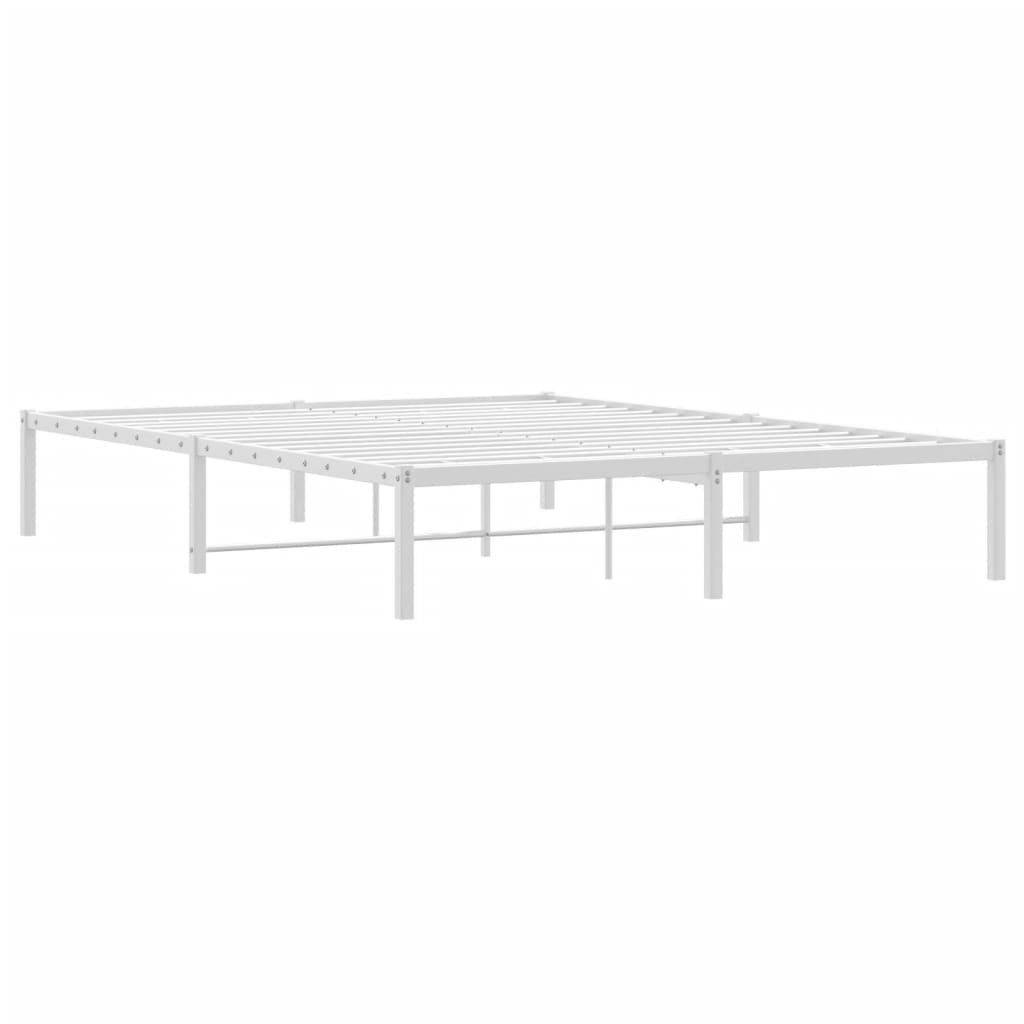 vidaXL Πλαίσιο Κρεβατιού Λευκό 160 x 200 εκ. Μεταλλικό