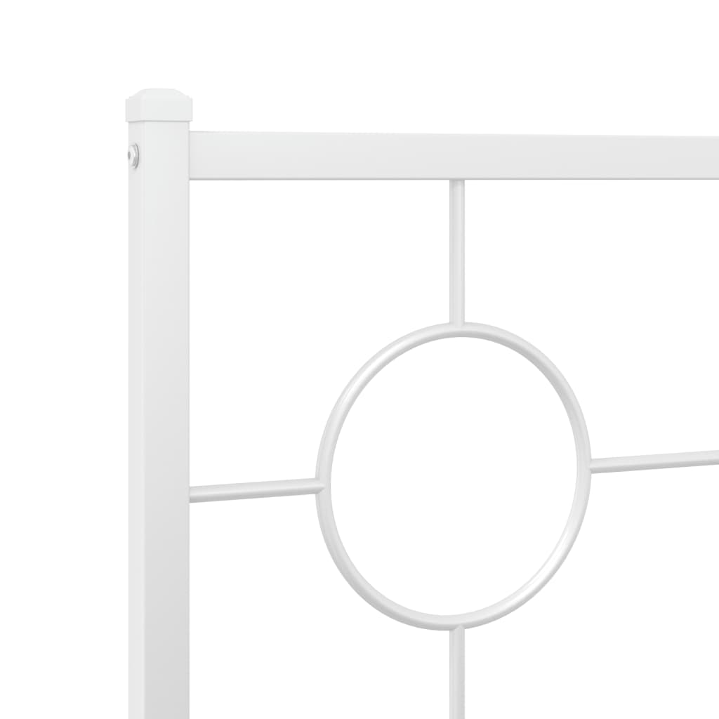 vidaXL Πλαίσιο Κρεβατιού με Κεφαλάρι Λευκό 160x200 εκ. Μεταλλικό