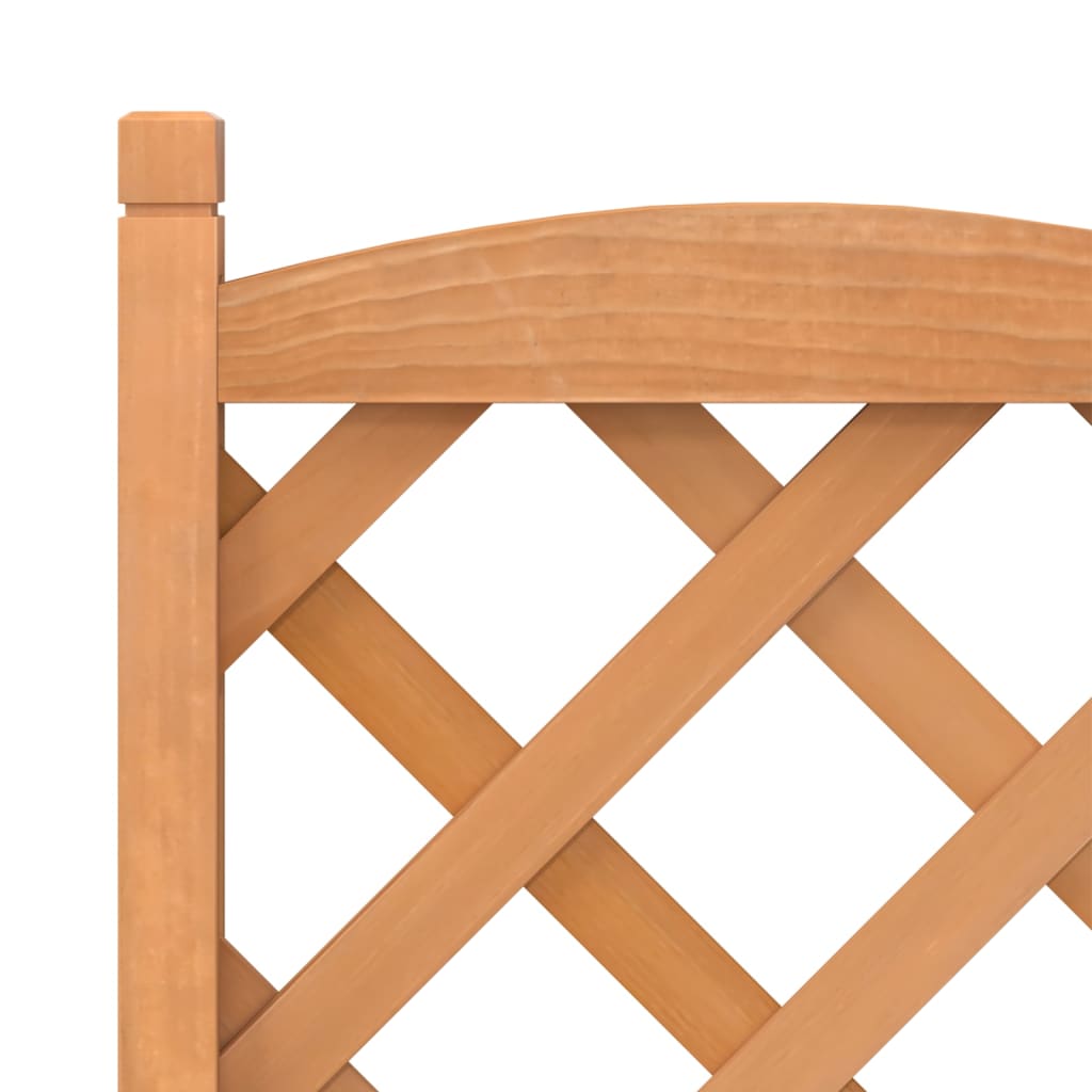 vidaXL Γλάστρα με Καφασωτό Καφέ από Μασίφ Ξύλο Ελάτης