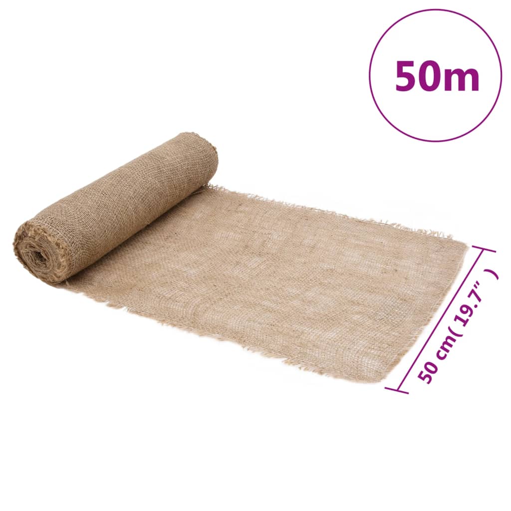 vidaXL Ρολό Γιούτας 0,5x50 μ. 100% Γιούτα 200 γρ./τ.μ.