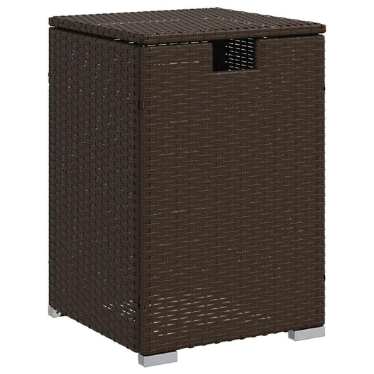 vidaXL Κάλυμμα-Τραπέζι Φιάλης Προπανίου Καφέ 40x40x60 εκ. Συνθ. Ρατάν