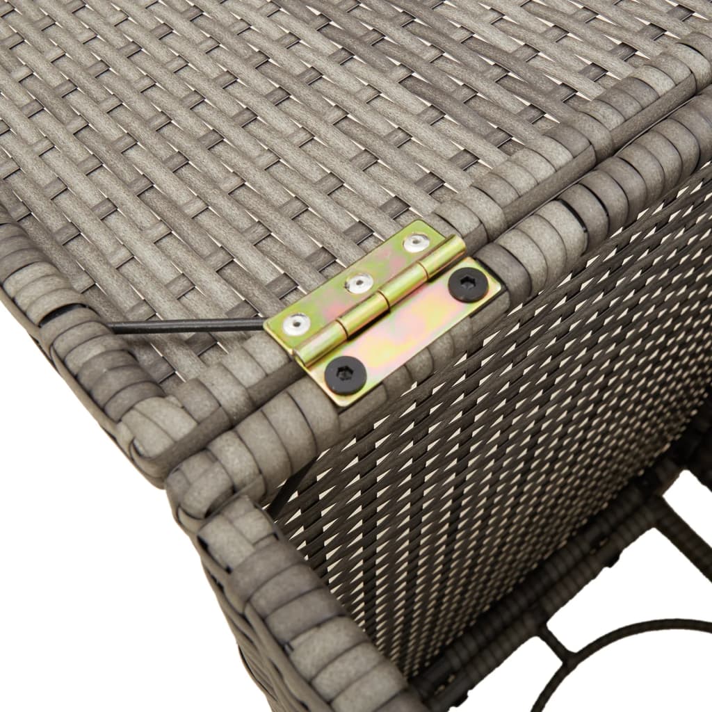 vidaXL Κάλυμμα-Τραπέζι Φιάλης Προπανίου Γκρι 40x40x60 εκ. Συνθ. Ρατάν