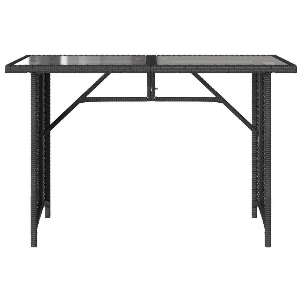 vidaXL Σετ Τραπεζαρίας Κήπου 2 Τεμ. Μαύρο από Συνθ. Ρατάν με Μαξιλάρια